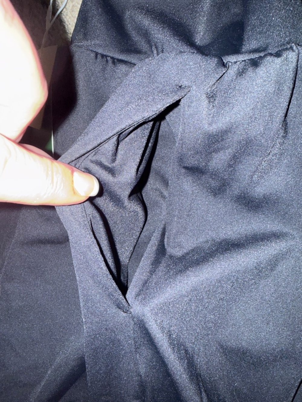 High-Waist Black Women's Athletic Shorts 2 in 1 cool touch yoga shorts w pockets - Picture 6 of 6